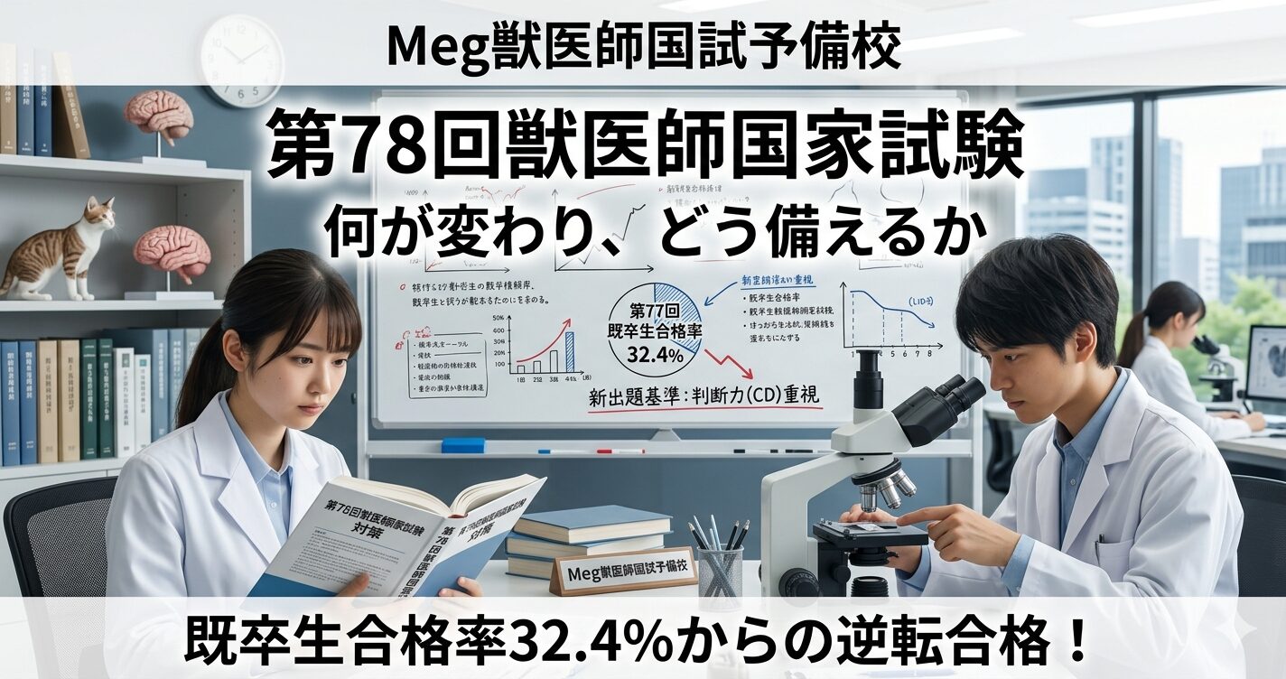 第78回獣医師国家試験に向けて～何が変わりどう備えるのか？既卒生合格