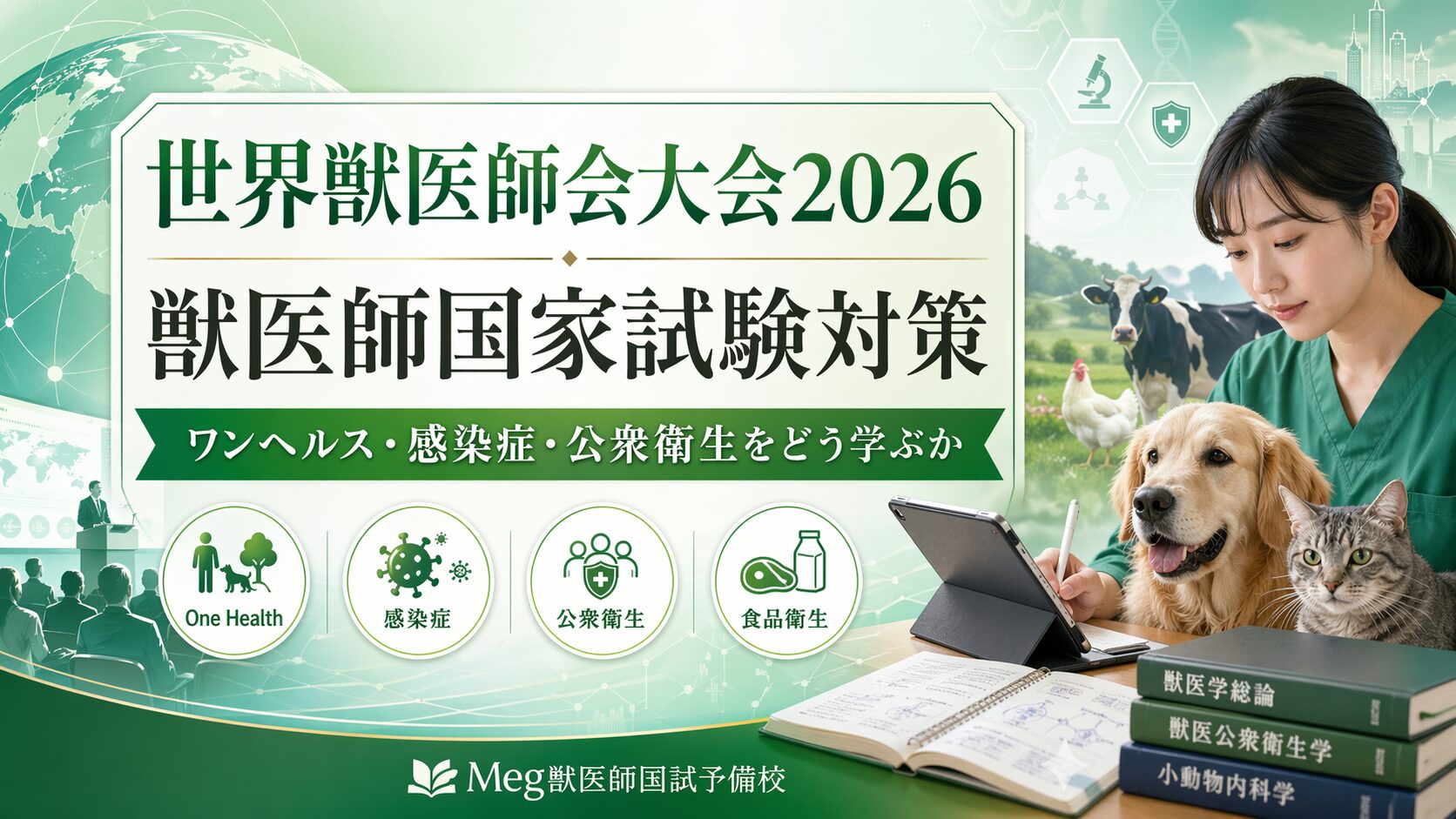 世界獣医師会大会2026から考える獣医師国家試験対策｜ワンヘルス・感染